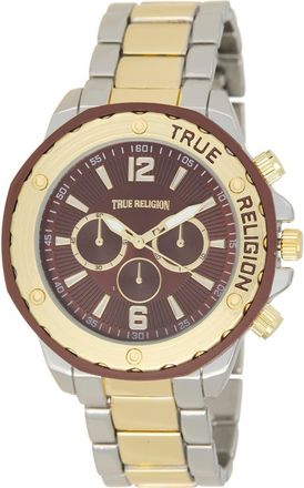 True Religion Chronograph Bracelet Watch, 43mm in Brown/Two Tone at Nordstrom Rack