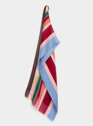 Paul Smith Mens Multicoloured stripes lightweight scarf