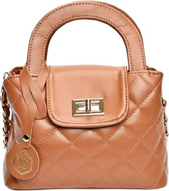 Luisa Vannini Bruine Leren Tas