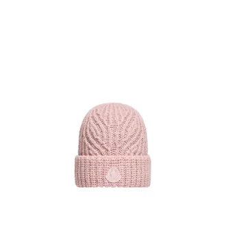 Moncler Moncler Alpaca & Wool Blend Beanie, Women, Pink, Size: One Size