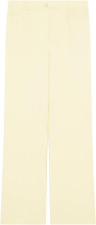 Patrizia Pepe Palazzo Broeken - Dames - Wijde Broeken - Geel - 3XS - Polyester - Broeken