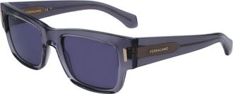 Ferragamo Gray Acetate Mens Sunglasses
