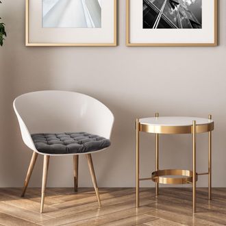 TJ Hughes Velvet Holland Luxury Seat Pad in Charcoal Grey - TJ Hughes