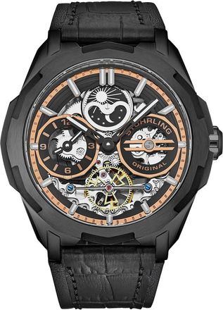 Stührling Legacy Chronograph Automatic Black Dial Mens Watch M18222