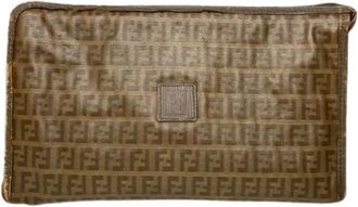 Fendi Pre-owned Clutches, female, Brown, Size: ONE SIZE Pre-owned Leather Clutch