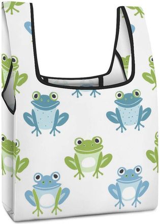 Generic Frog Shopping Bag Reusable Grocery Tote Bag Foldable Handbag for Travel Picnic