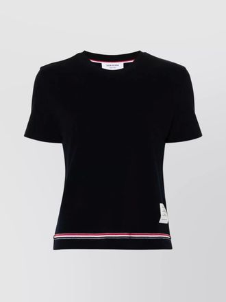 Thom Browne short sleeve t-shirt cotton pique stripe