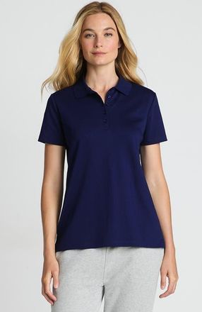 Lands End Supima Cotton Polo Shirt in Deep Sea Navy at Nordstrom, Size X-Small