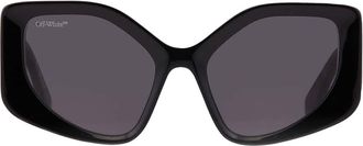 Off-white DENVER Dark Grey Butterfly Ladies Sunglasses OERI062 1007 55