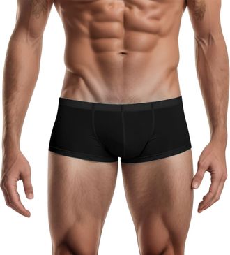 Generic Mens Ball Pouch Underwear Boxer Briefs Boyshort Jockstrap Bulge Enhancer Athletic Male Solid Color Hammock Pouch for Men Comfort Sports Lightweight Ru