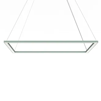 Lumicom Floor Sospensione, Strip Led, 58w/m, 3000k, Metallo, Verde Iceberg, 60x90cm - Lumicom