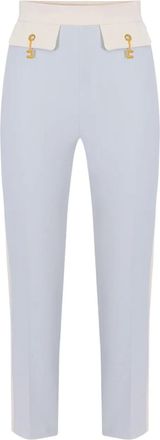 Elisabetta Franchi Pantaloni con banda laterale - Blu