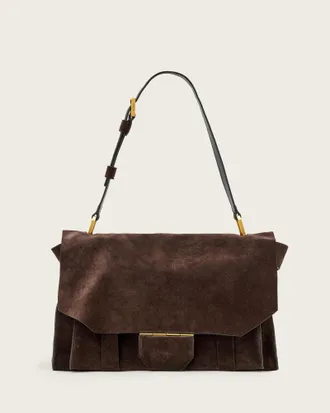 AllSaints Ursa Suede Satchel Bag