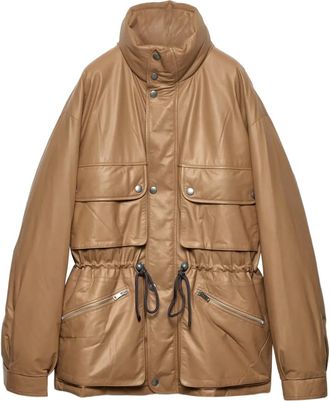 Prada Cappotto in pelle - Toni neutri