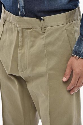 Dsquared2 Pantaloni Chino a Gamba Dritta con Logo Argentato Dsquared2