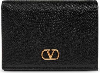 Valentino Garavani Leren Portemonnee met Logo - Dames - Portefeuilles - Zwart - ONE Size - Leer - Accessoires