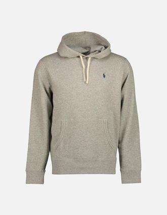 Ralph Lauren Mens Fleece Logo Hoodie - Grey - Size: 38
