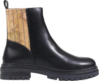 Alviero Martini 1A Classe Enkellaarsjes - Dames - Chelseaboots - Zwart - 41 EU - Leer - Schoenen