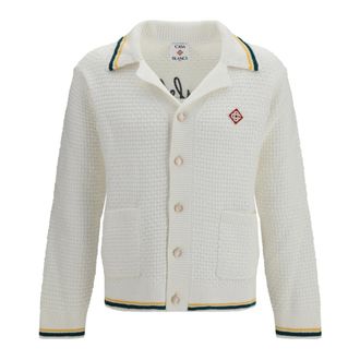 Casablanca Geborduurd gehaakt overhemd - Dames - Truien - Beige - Maat: XL Katoen