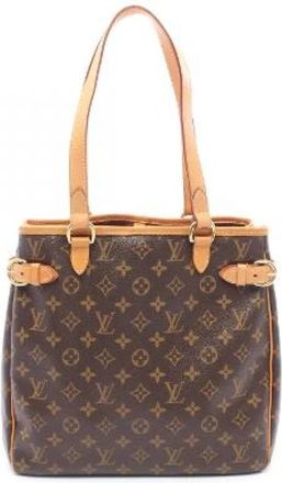Louis Vuitton Pre-owned Batignolles Vertical Monogram Tote Bag - Dames - Vintage Shopper - Bruin - ONE Size - Leer - Vintage