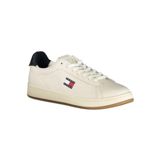 Tommy Hilfiger Leather-Blend Low-Top Sneaker - White