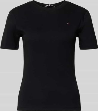 Tommy Hilfiger Slim Fit T-Shirt aus reiner Baumwolle in Black, Gr&ouml;&szlig;e XL