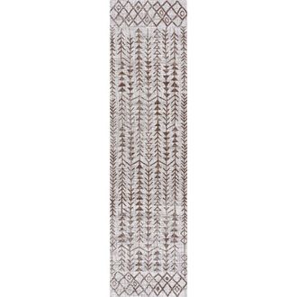 Jonathan Y Designs Tokay Bohemian Geometric Indoor/Outdoor Area Rug in Beige/brown at Nordstrom, Size 2Ft 0In X 8Ft 0In