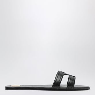 Saint Laurent Mabrouka black leather sandals
