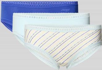sloggi Slim Fit Slip mit Logo-Print Modell Crush im 3er-Pack in Hellblau, Gr&ouml;&szlig;e XL