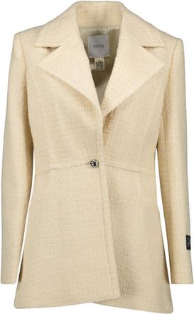 Patou Beige Tweed Jas- Herfst-Winter 2025 Collectie - Dames - Blazers - Beige - S - Tweed - Jassen