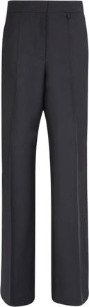Givenchy Wide Trousers, female, Black, Size: 3XS Black Straight Oversize Trousers