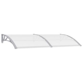 vidaXL Marquesina Para Puerta Pc Gris Y Transparente 200x75 Cm Vidaxl