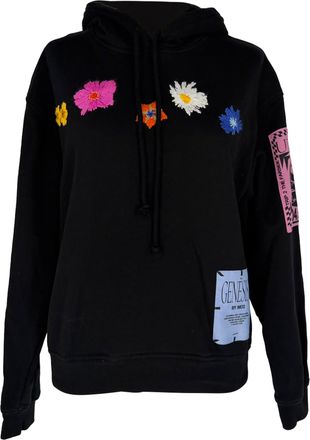 McQ by Alexander McQueen Genesis II by MCQ Athena Flowers Hoodie in Black Polyester
