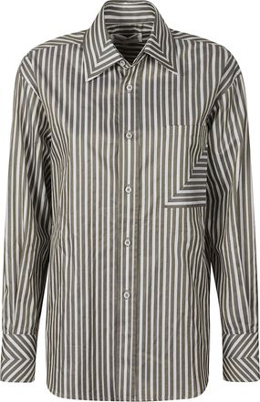 Victoria Beckham Pocket Detail Vertical Stripe Shirt
