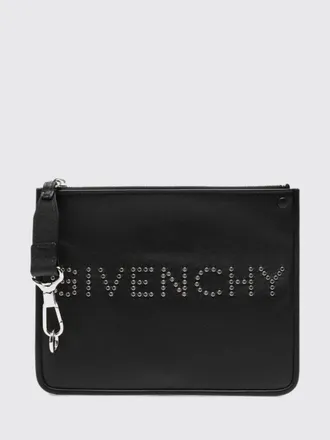 Givenchy Portadocumenti piatto Cargo in pelle di vitello con borchie