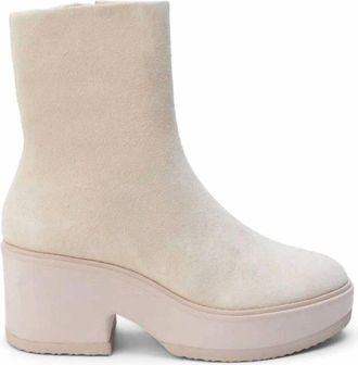 Matisse Footwear Womens Jessie Platform Boot In Ecru Suede