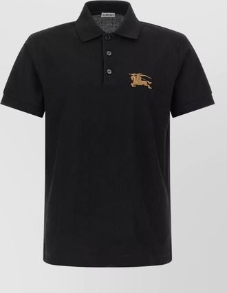 Burberry polo shirt featuring front embroidery detail