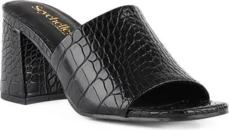 Seychelles Adapt 3 Open Toe Slide Sandal in Black at Nordstrom, Size 8.5