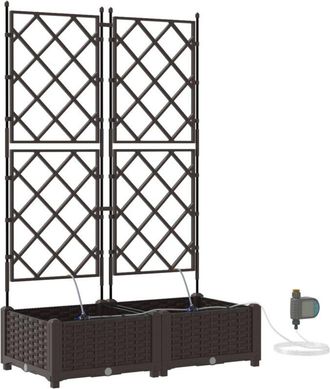 vidaXL Jardineras Marr&oacute;n 80 X 40 X 126 Cm Acero Vidaxl