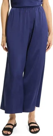 Theory Fluid Satin Crop Pants in Sapphire Navy at Nordstrom, Size X-Small