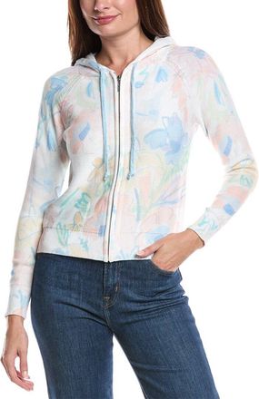 Forté Cashmere Sunbleached Floral Zip Hoodie