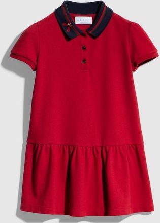 Gucci Kids - Cotton Polo Dress, Red