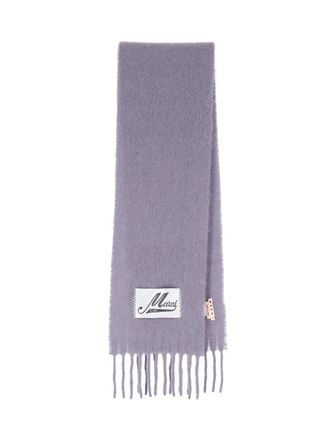 Marni Viola Alpaca Blend Fringed Scarf