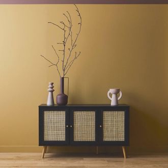 Sweeek 120cm Sideboard Cabinet With Wooden Effect in Black