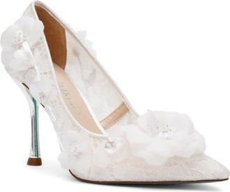 Betsey Johnson Darcy Pointed Toe Pump in Ivory at Nordstrom, Size 10