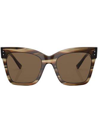 Giorgio Armani Occhiali da sole squadrati con stampa - Verde