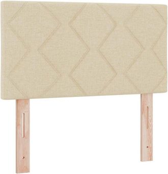 vidaXL Cama Con Somier Con Colch&oacute;n Con Cabecera Crema 80 X 200 Cm Tela Vidaxl