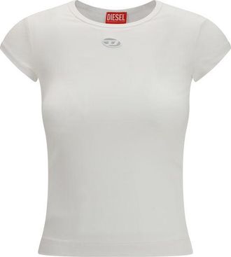 Diesel Witte Katoenen T-Shirt