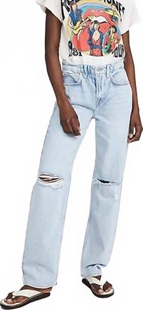 Good American Mid Rise Straight Leg 90s Jean In Blue