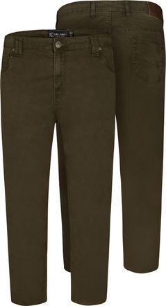 KAM Stretch Jeans Regular Fit Zip Fly Belt Loops Pocket Pants Mens Plus Size 265 (UK, Waist, 46, Plus, Short, Camel)